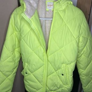Cat & Jack Lime Green Bubble Jacket